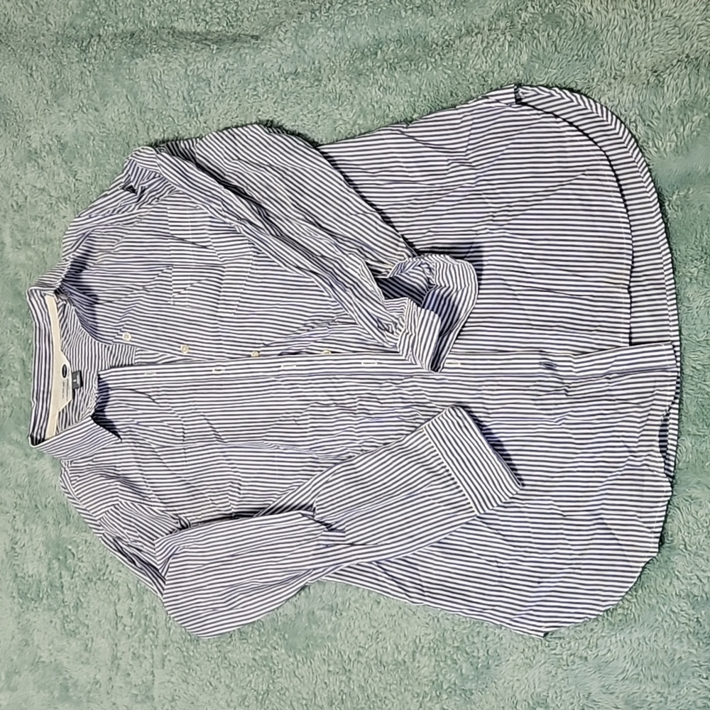 Blue Pinstripe Tunic Shirt